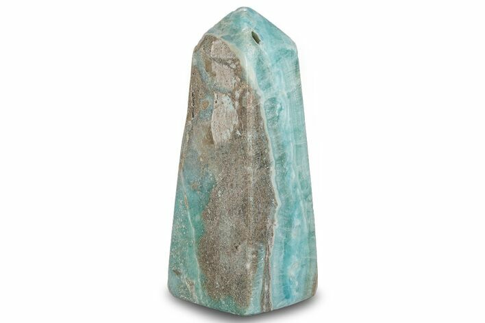 Polished Blue Caribbean Calcite Obelisk - Pakistan #297100